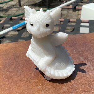 QUARTZITE HAND CARVED FLYING BABY DRAGON